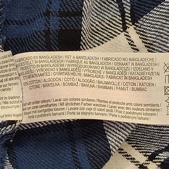 Primark Men's Blue Plaid Cotton Pajama Pants L - Picture 10 of 11